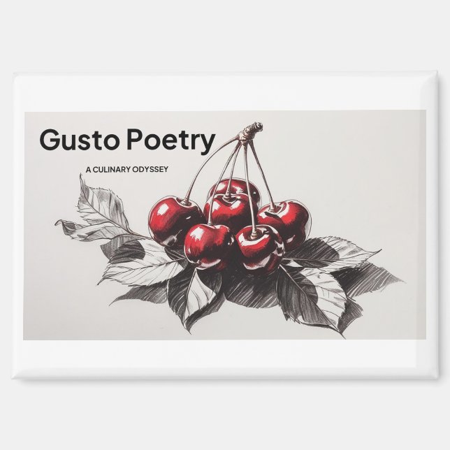 Cherries Gusto Poetry Magnet (Vorderseite)
