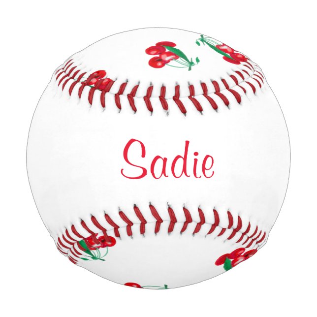 Cherries Individuelle Name Baseball (Vorderseite)