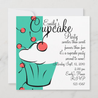 Cherries Jubilation Cupcake Einladung