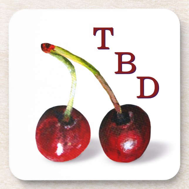 Cherries Kunststoff-Untersetzer Getränkeuntersetzer (Vorderseite)