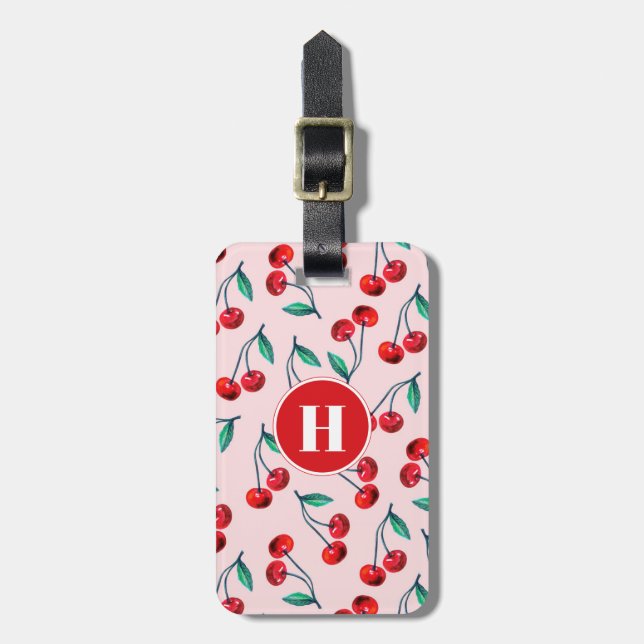 Cherries Luggage Tag Gepäckanhänger (Vorderseite vertikal)