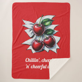 Cherries 'n' Cheerful Vibes Trendy Red Street Art Sherpadecke