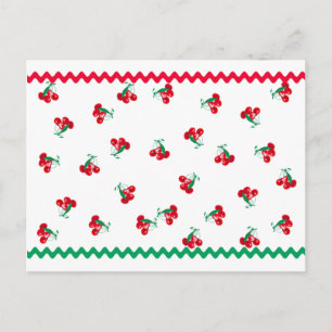 Cherries & Ric Rac Recicard Postkarte