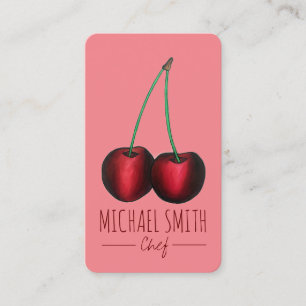 Cherries Ripe Red Cherry Frucht Koch hausgemachte  Visitenkarte