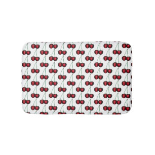 Cherries Ripe Red Cherry Summer Frucht Print Badematte