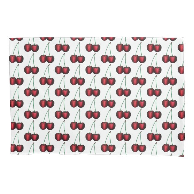 Cherries Ripe Red Cherry Summer Frucht Print Kissenbezug (Vorderseite)
