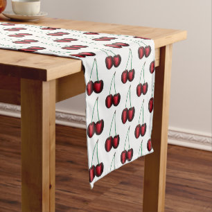 Cherries Ripe Red Cherry Summer Frucht Print Kurzer Tischläufer