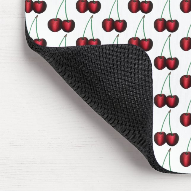Cherries Ripe Red Cherry Summer Frucht Print Mousepad (Ecke)