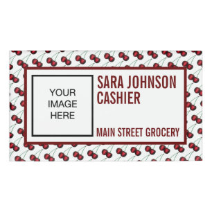Cherries Ripe Red Cherry Summer Frucht Print Namenschild