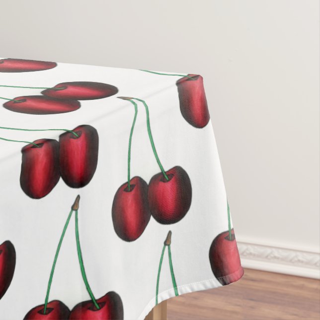 Cherries Ripe Red Cherry Summer Frucht Print Tischdecke (Beispiel)