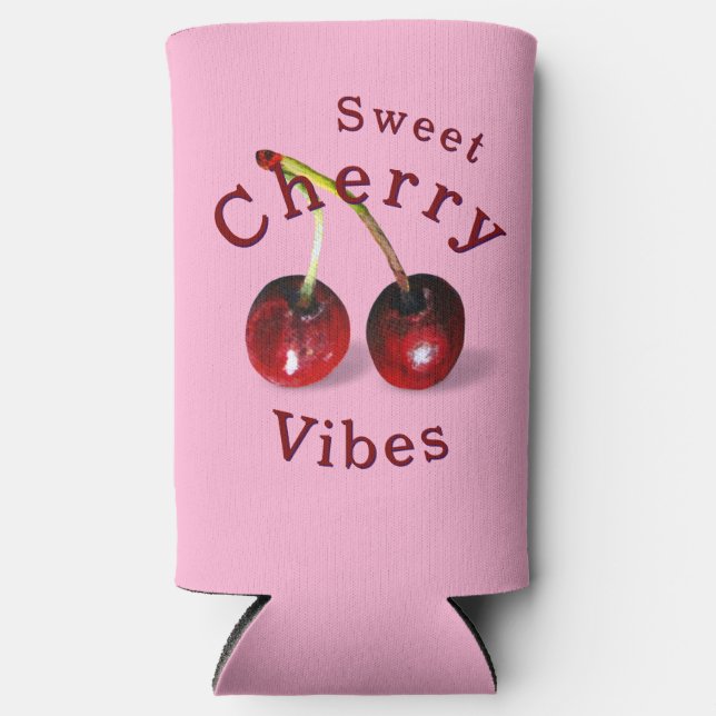 Cherries Slim Can Cooler Selters Dosenkühler (Vorderseite)
