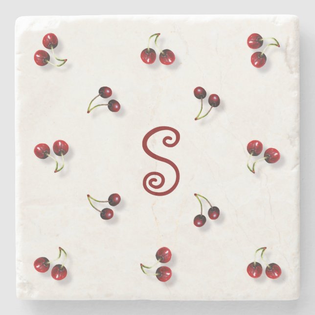 Cherries Stone Untersetzer (Vorderseite)