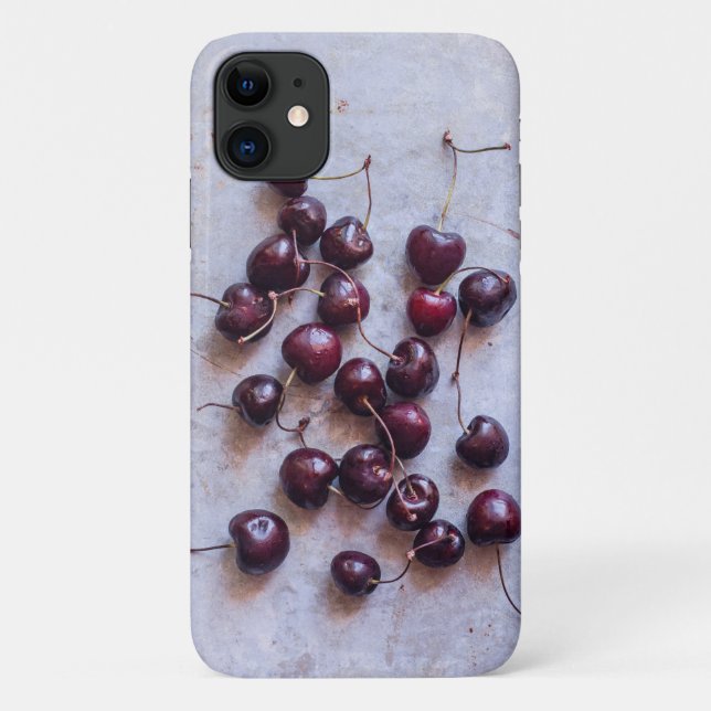 Cherries Stone Untersetzer Case-Mate iPhone Hülle (Rückseite)