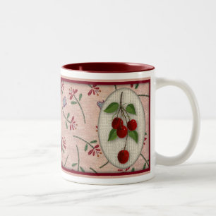 Cherries-Tasse Zweifarbige Tasse