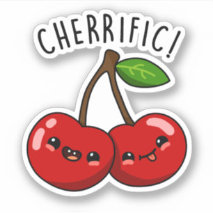 Cherrific Funny Red Cherry Pub Aufkleber