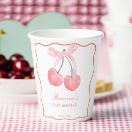 Cherrosa Coquette Babydusche Pappbecher