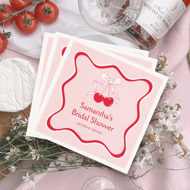 Cherrry am oberen Brautparty Serviette (Von Creator hochgeladen)