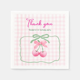 Cherry am ersten Geburtstag Serviette