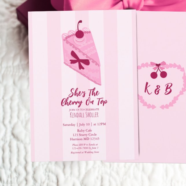 Cherry am oberen Brautparty Einladung (Von Creator hochgeladen)