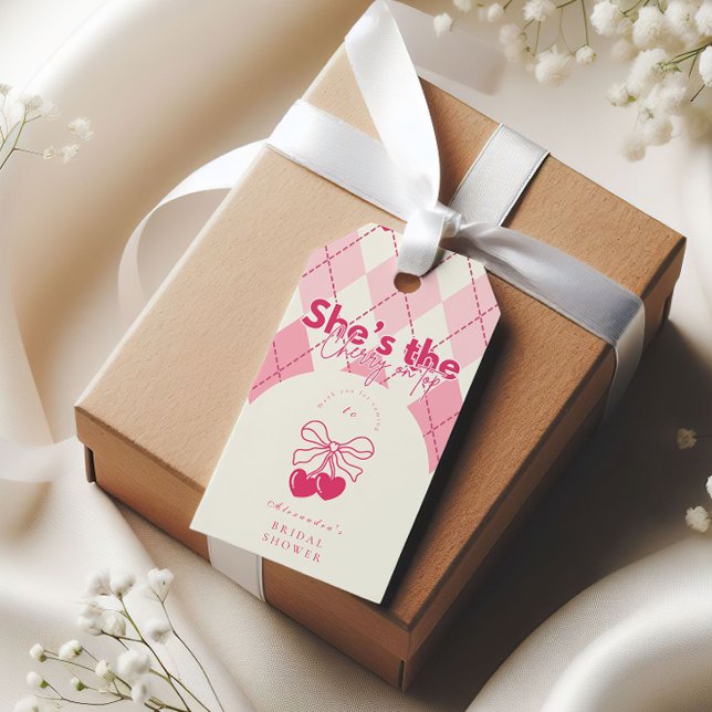 Cherry am oberen Brautparty Geschenkanhänger (Von Creator hochgeladen)