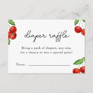 Cherry auf der Babydusche Windelwaschmaschine Raff Begleitkarte