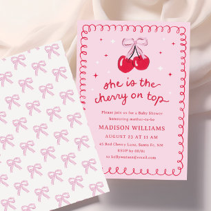 Cherry auf der Coquette Babydusche Einladung