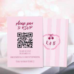Cherry auf der RSVP-Antwortkarte für die oberste H RSVP Karte