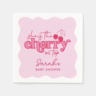 Cherry auf der Top Baby Shower Napkins Serviette