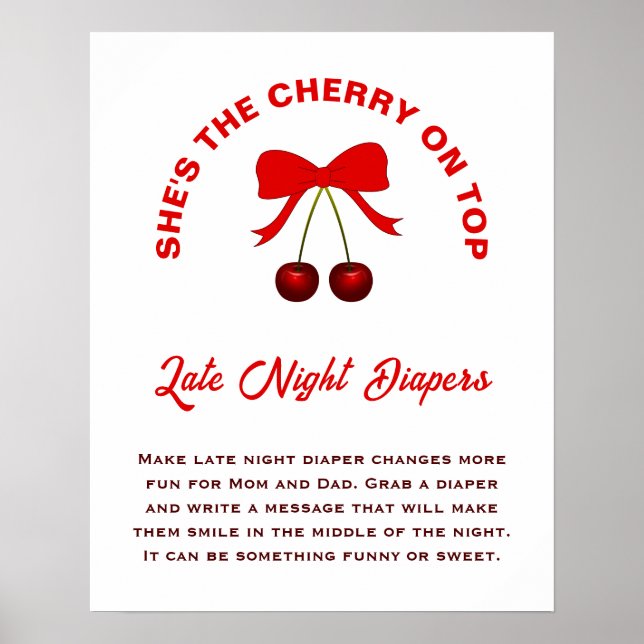 Cherry auf der Top Girl Baby Dusche Spätabenteuer  Poster (Vorne)