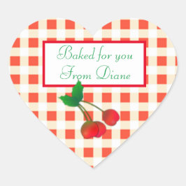 Cherry auf Gingham Sticker