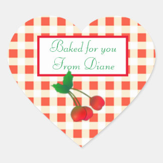 Cherry auf Gingham Sticker