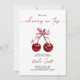 Cherry auf Top Baby Dusche Einladung