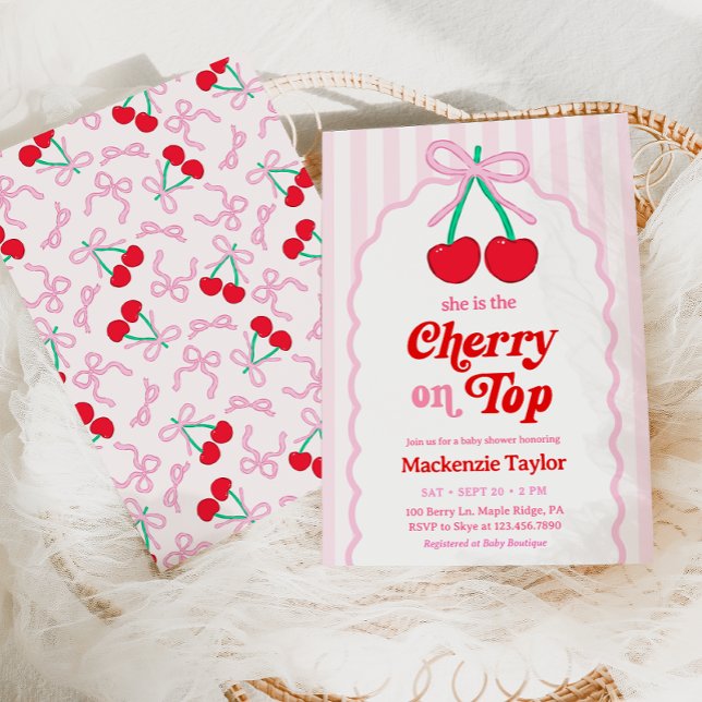 Cherry auf Top Baby Dusche Einladung (Von Creator hochgeladen)