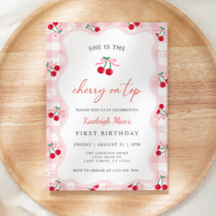 Cherry auf Top Birthday Einladung