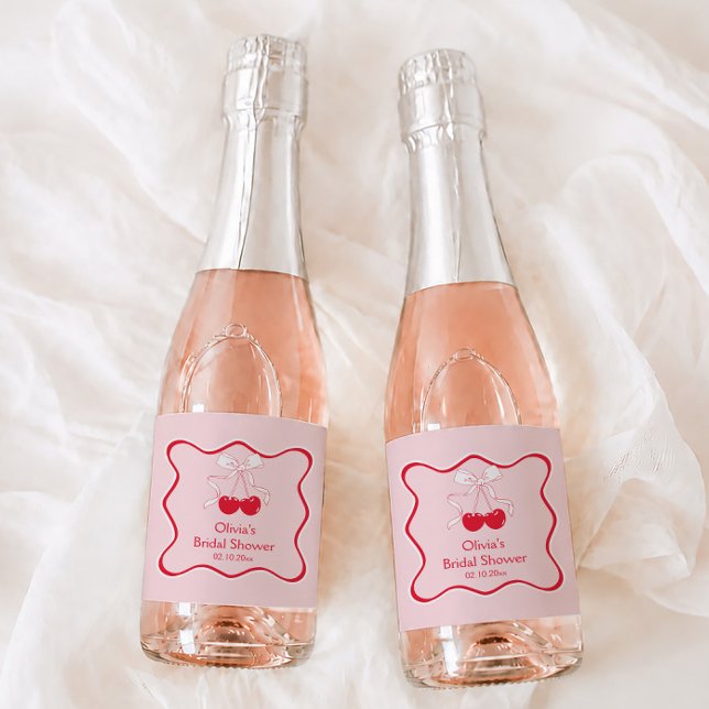 Cherry auf Top Bow Brautparty Mini Champagne (Von Creator hochgeladen)