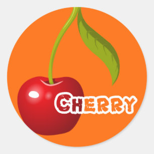 Cherry-Aufkleber Runder Aufkleber