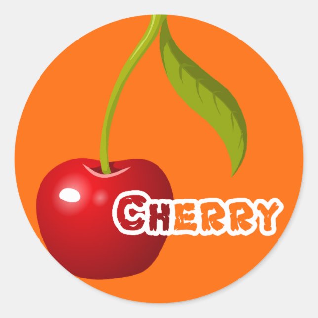 Cherry-Aufkleber Runder Aufkleber (Vorderseite)