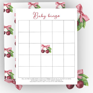 Cherry Baby Dusche Baby Dusche Bingo Spiel