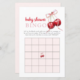 Cherry Baby Dusche Geschenk Bingo Activity Game