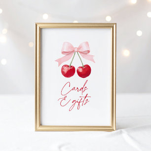 Cherry Baby Duschkarten und Geschenkschild Poster
