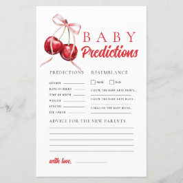 Cherry Baby Shower Predication & Advisor Game