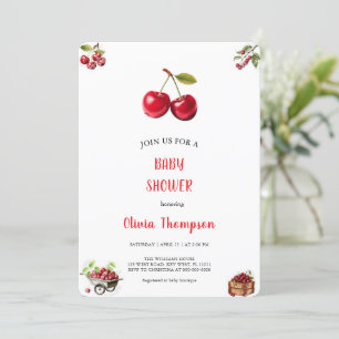 CHERRY BABYSHOWER EINLADUNG