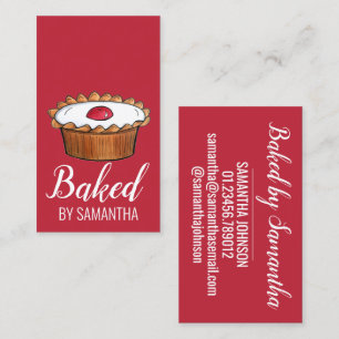 Cherry Bakewell Tart British Food UK Bakery Café Visitenkarte