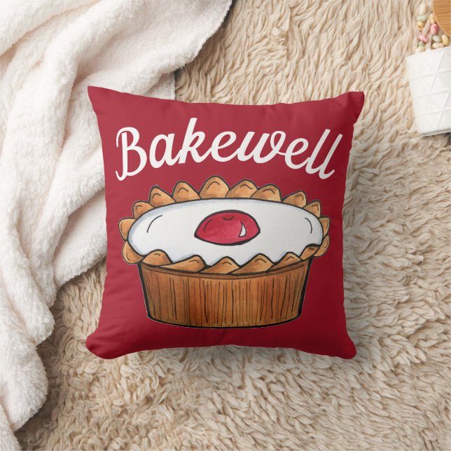 Cherry Bakewell Tart British Food UK Pastry Baking Kissen (Decke)