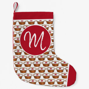 Cherry Bakewell Tart England British Food Sweet Kleiner Weihnachtsstrumpf