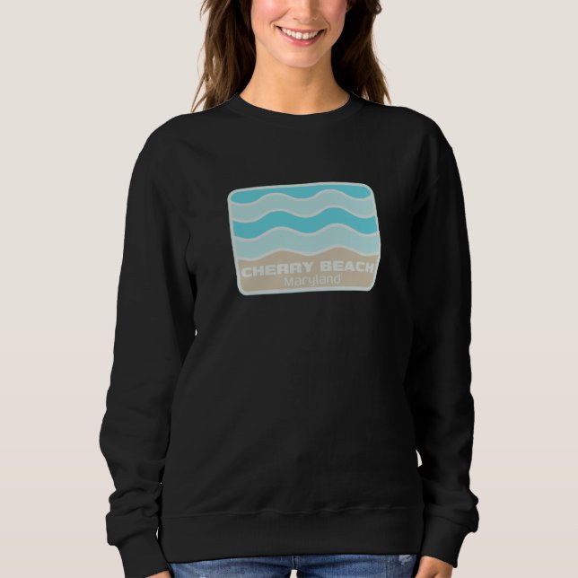 Cherry Beach Maryland Beach Vacation Souvenir Sweatshirt (Vorderseite)