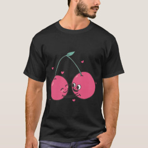 Cherry Best Friend Girl Girl Smile Twin Berr T-Shirt