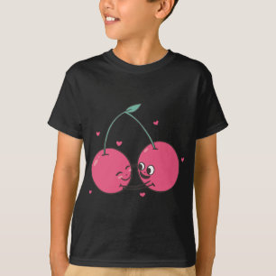 Cherry Best Friend Girl Girl Smile Twin Berr T-Shirt