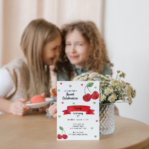 Cherry Birthday Einladung