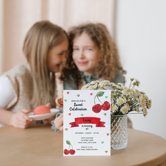 Cherry Birthday Einladung (Von Creator hochgeladen)
